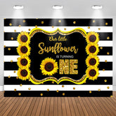 Aperturee - Sunflower Happy First Birthday Photoshoot Backdrop